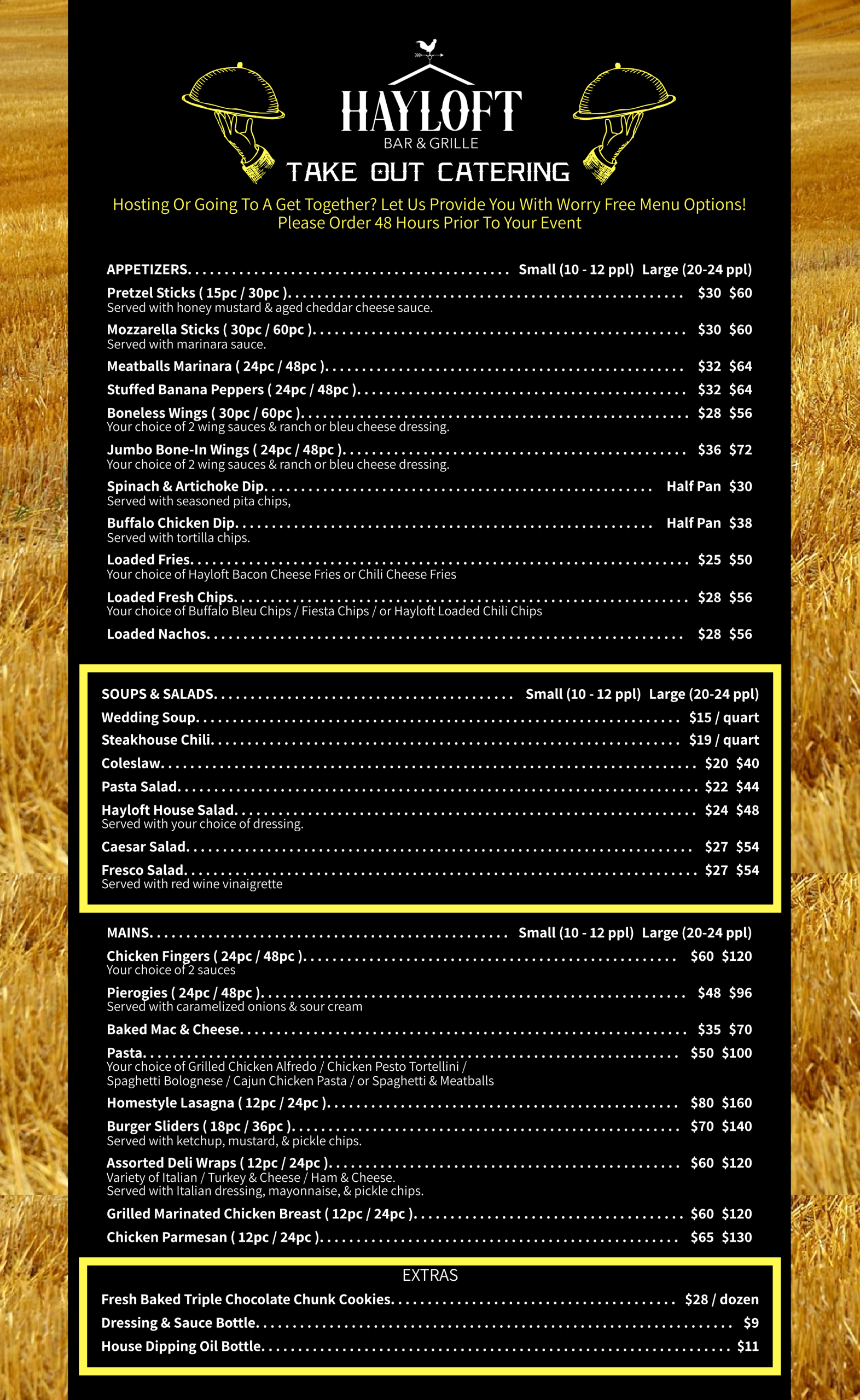 Hayloft Main Menu 5-2